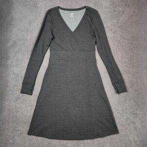 Toad & Co Dress‎ Womens Small Gray Finlay Long Sleeve Knee Outdoor Sustainable